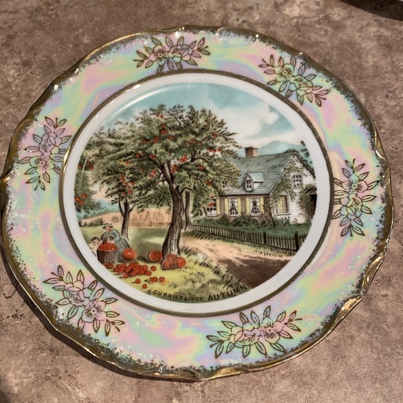 Currier & Ives 4 seasons vintage decor plates - Picture 4 of 8